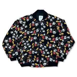 vintage mickey and co mickey mouse aop bomber jacket